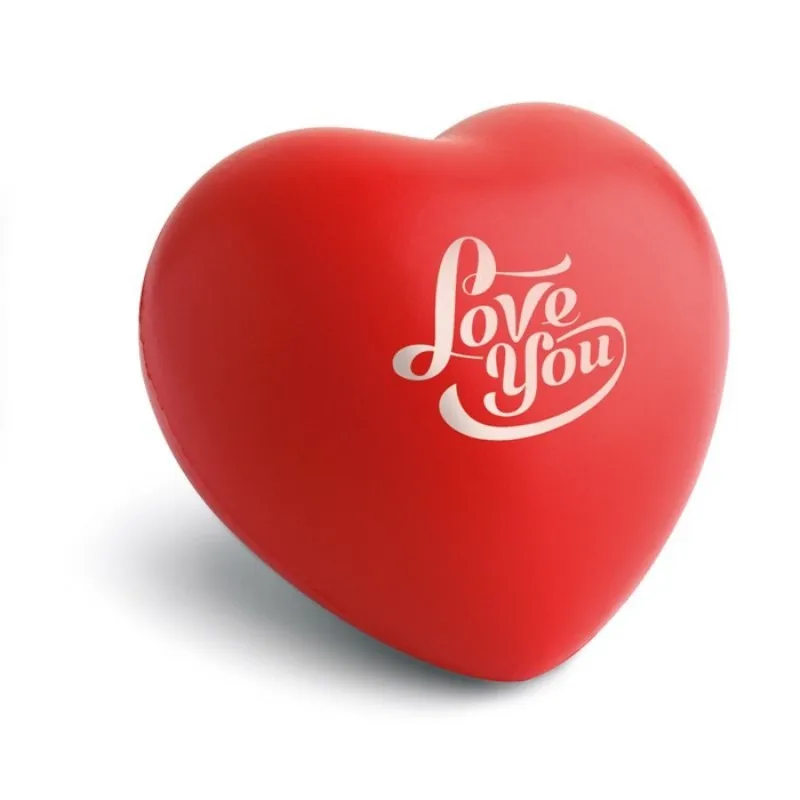 Custom Logo Printing PU Foam Stress Ball Heart Shape Anti Stress Foam Ball Stress Reliever Balls for Business Gifts