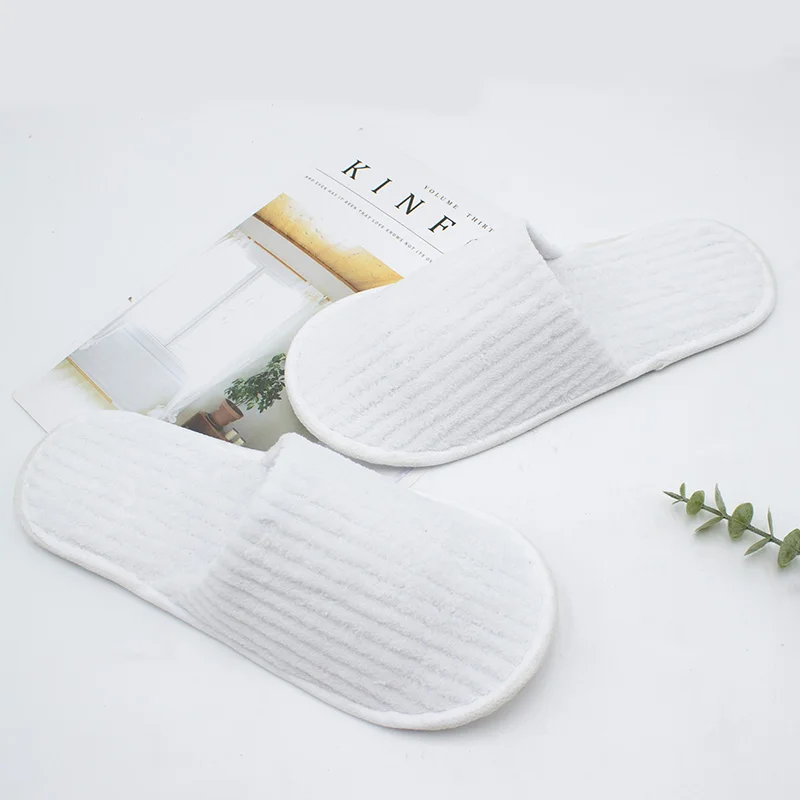 Disposable Hotel Slippers Custom Logo For Spa OEM Wholesale Guest Bedroom Slipper Biodegradable Hotel amenity