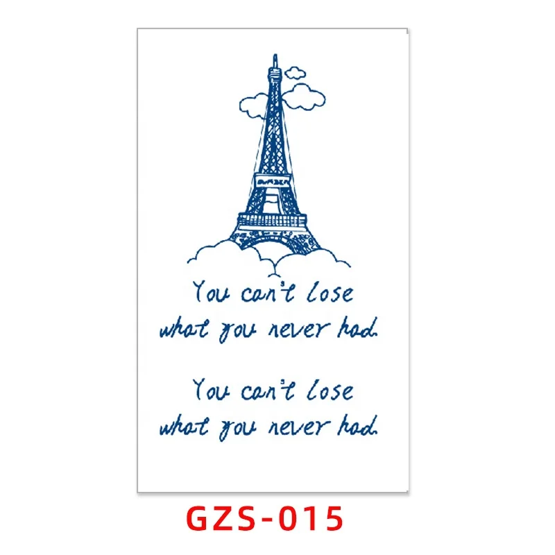 15 days lasting herbal juice temporary waterproof letters flower butterfly fishtail stickers tattoos popular tattoo sticker