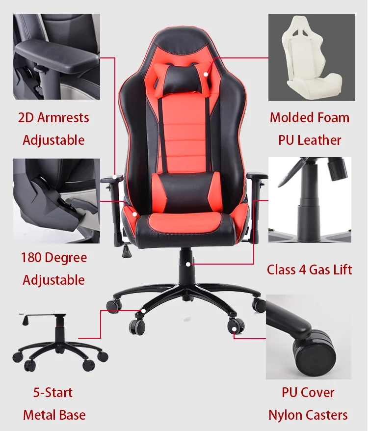 Office chair Racing Style Racing seat Chair Game chair with armrest