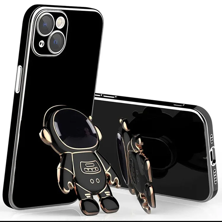 Fashion astronaut stand back cover deluxe plated phone case,back cover fashion astronaut for iPhone 14 new case