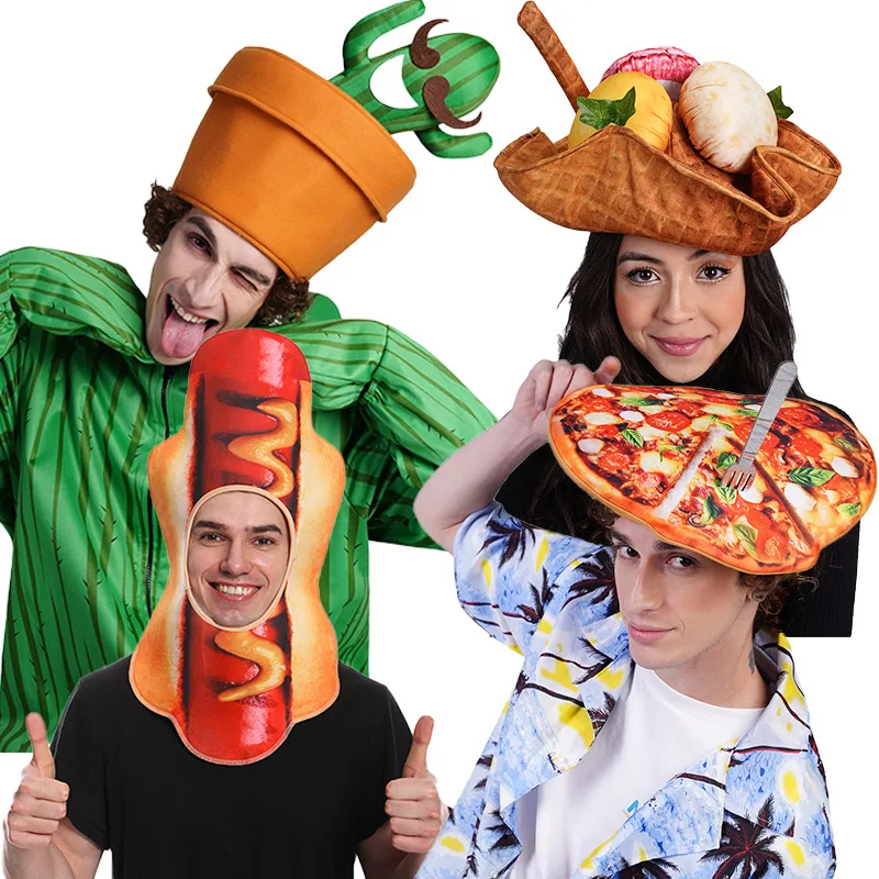 Adult Crazy Hat Funny Halloween Party Fruit And Food Hat
