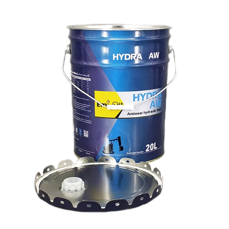 good price 5gallon Lock ring pail 20 litre barrel drum container customized round paint metal tin bucket with metal rieke lid
