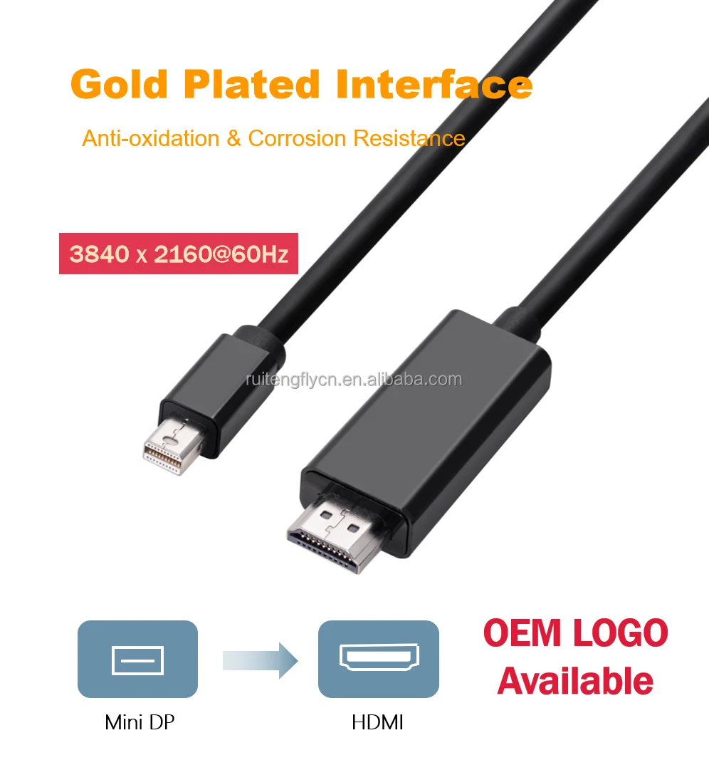 Китай большая фабрика хорошая цена мини Displayport штекер-HDMI штекер кабель поддержка Mini DP 1 2 V 4K2K видеоразрешение