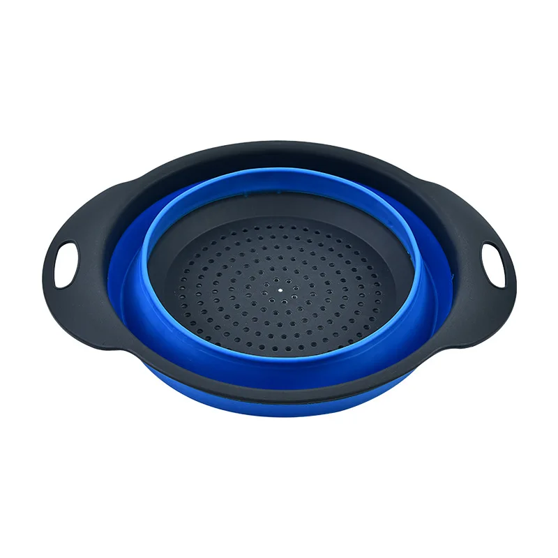 Foldable Silicone Colander Multiple Color Kitchen Fruit Vegetables Washing Basket Collapsible Basket Strainer