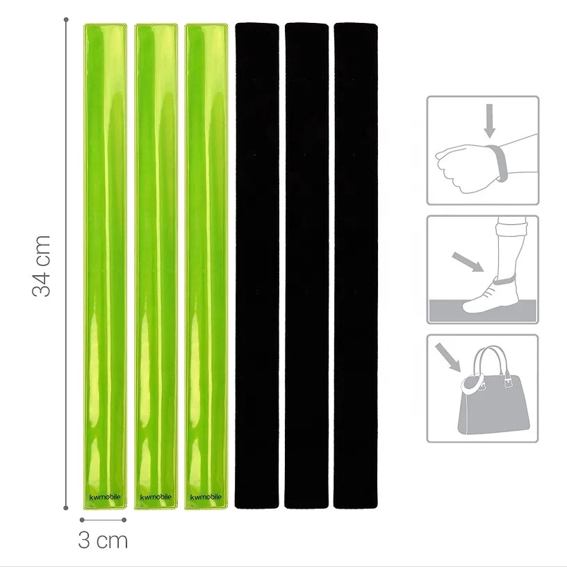 custom logo road identified luminous neon slap bracelet