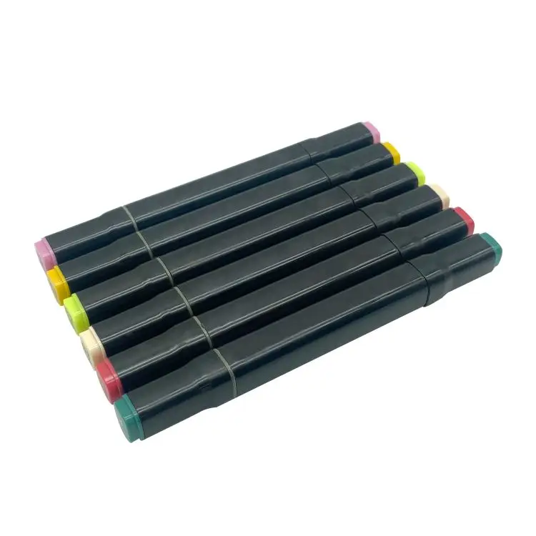 Manufacturer wholesale eco friendly 60 80 100 alcohol-based ink marker set marcadores a base de alcohol punta pincel rotulador