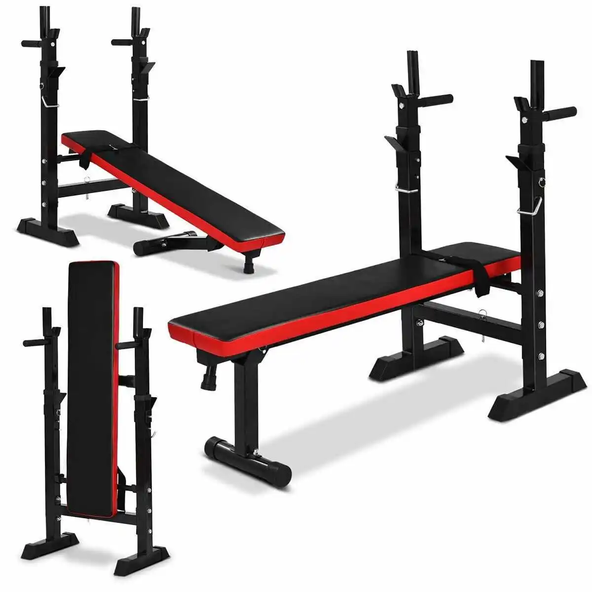 OEM Sales Best Selling Gym Adjustable Folding Weightlifting Power Bench Flat Bench With Power Rack