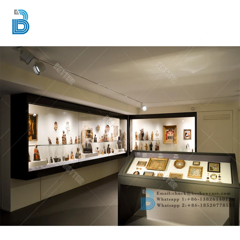 Customized museum display showcase museum display museum showcase