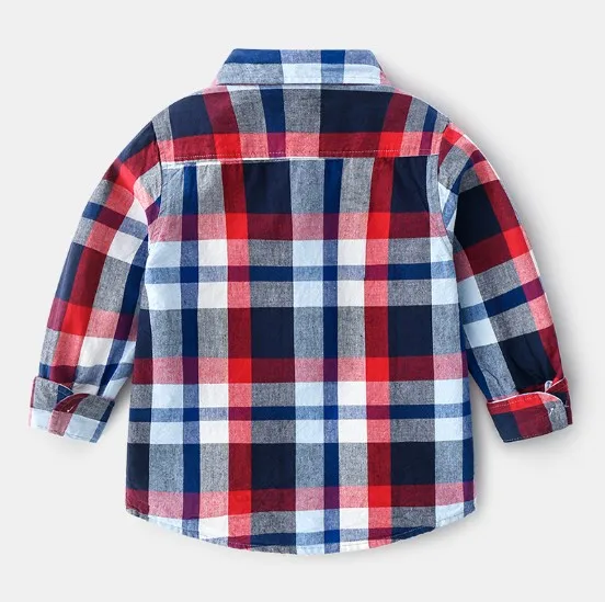 
Cotton Material Kid Boy Criss-cross Shirt Children Spring Autumn Top Clothes 
