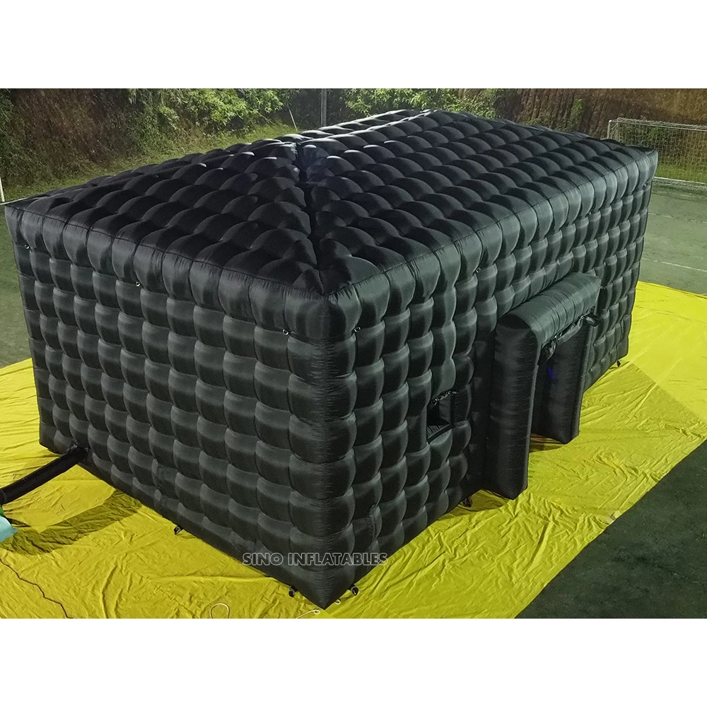28x18Ft Large Black Blow Up Inflatable Nightclub with Disco LED Light for Adults Outdoor Club Party Tent events