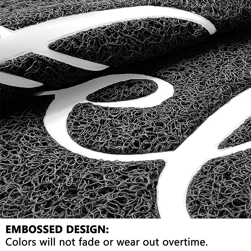 anti-slip waterproof custom embossed logo entrance mats pvc coil doormats indoor front welcome outdoordoor mats