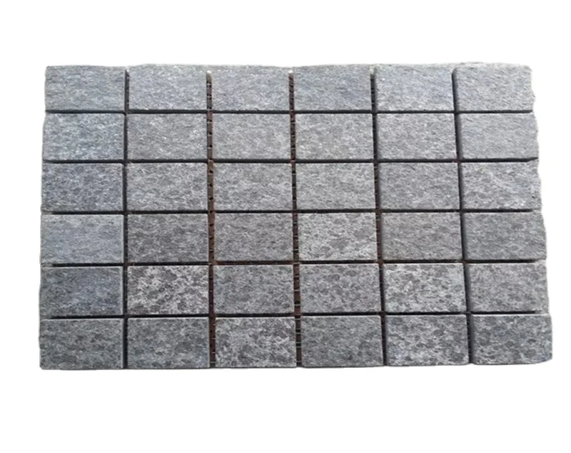 Granite Cobblestone Paver for Driveways G684,Mesh Back Paver Stone
