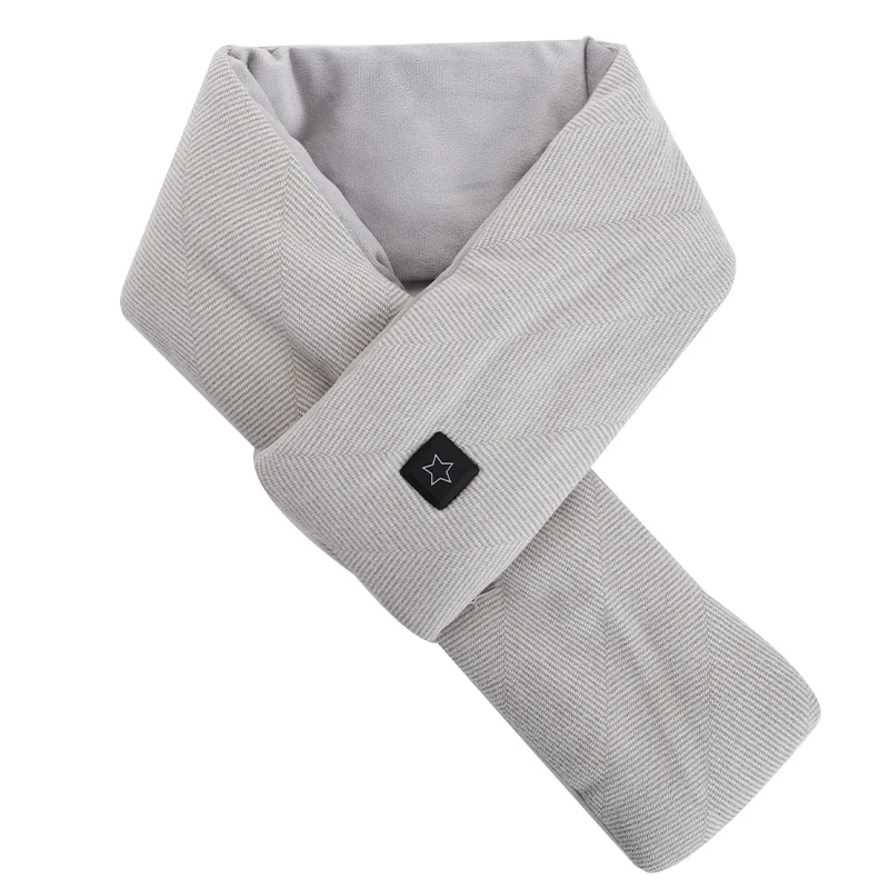 
USB Heated Scarf Electric Warm Neck Scarf with 3 Heating Levels Washable Scarf Heating for Men Women Winter Outdoor Neckerchief 