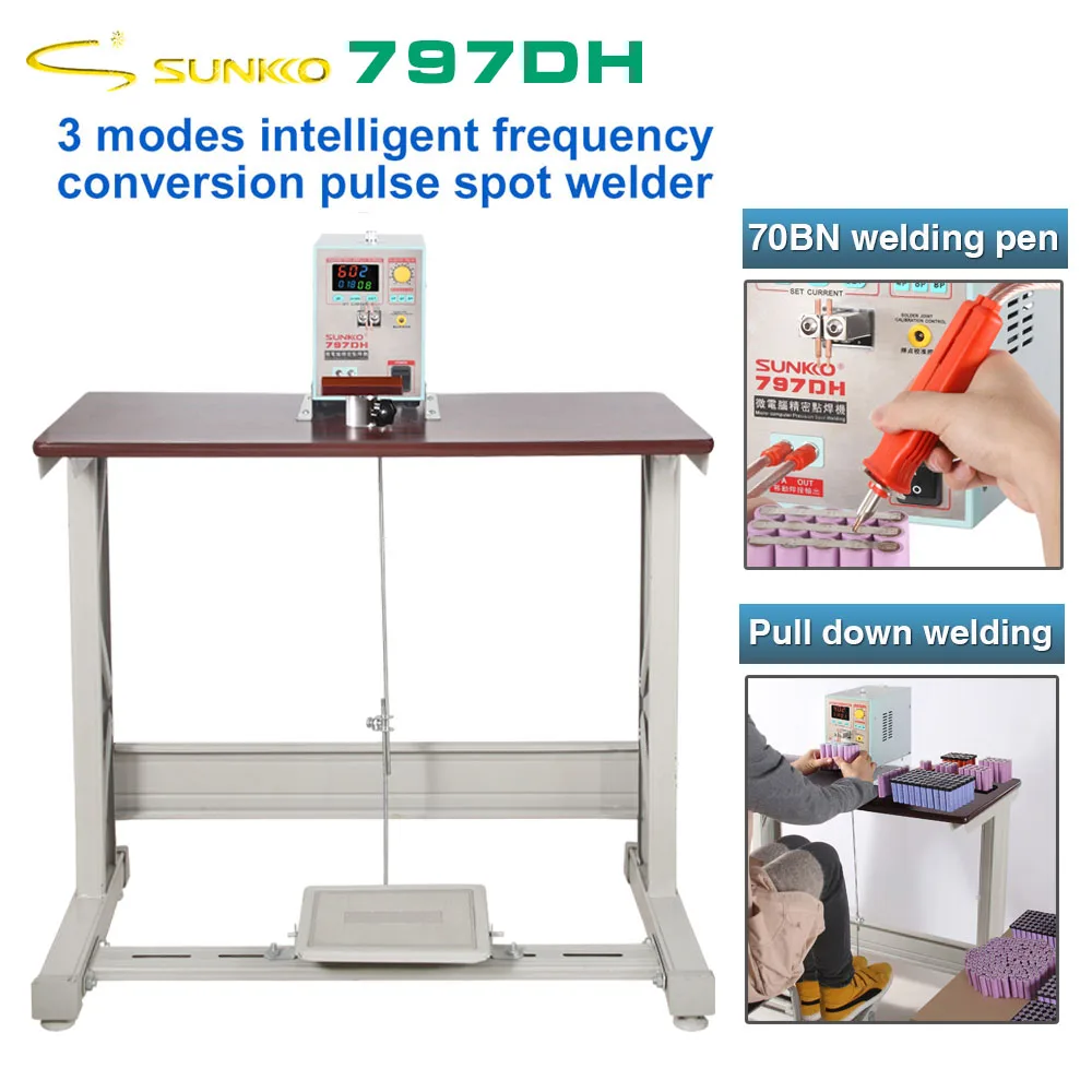 SUNKKO 797DH Precision Pulse tab Spot Welder 3.8KW spotter Power Battery Spot Welding Machine For 18650 Battery Packs Weld