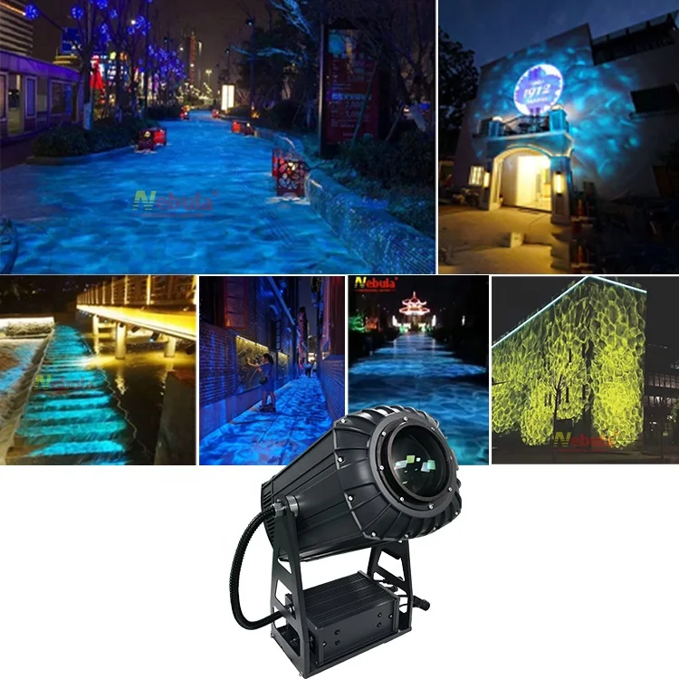 Nebula Christmas Outdoor 600w 1000w watt LED Logo Gobo Ocean Water Wave Ripple Light Gobo Projector