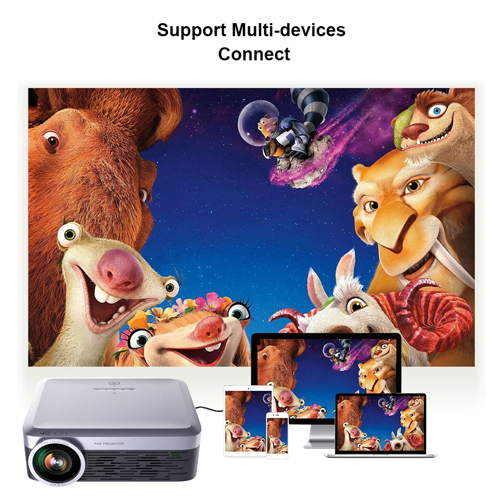 full hd 1080plcd data show led wifi projector 3800 lumens