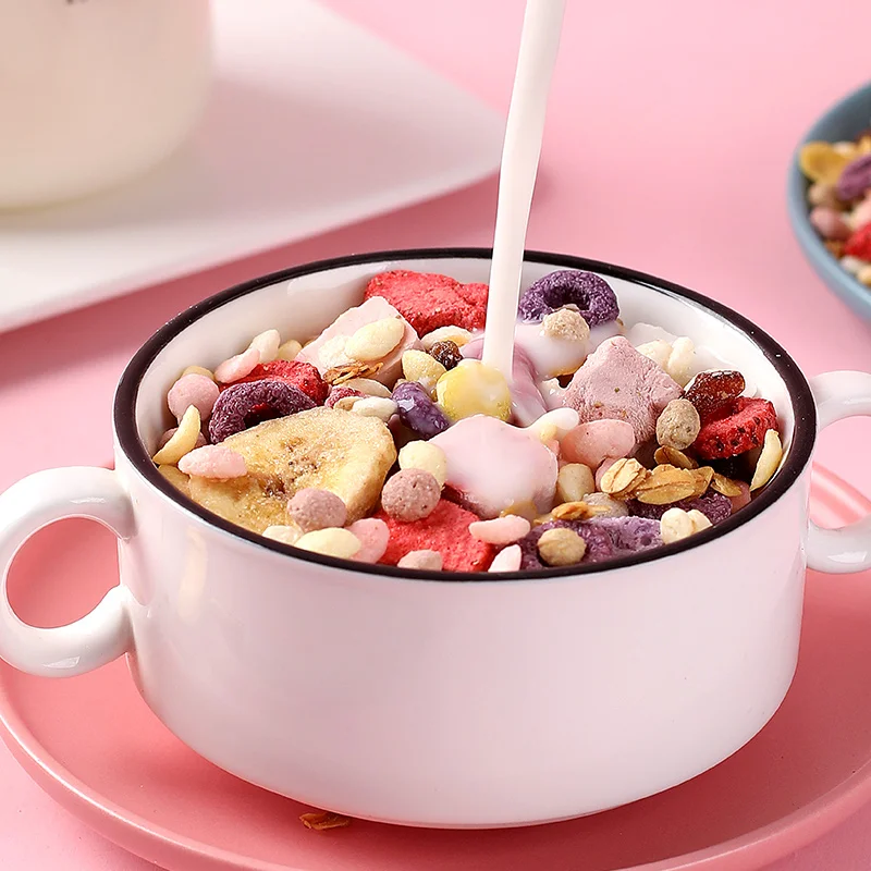 400g yogurt block fruit  dried oats  crispy oats instant oatmeal yogurt fruit oatmeal