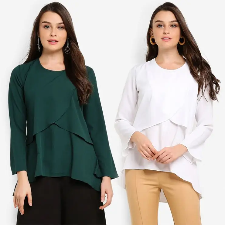 2020 High Quality Islamic Clothing Abaya Blouse Muslim Women  Dress