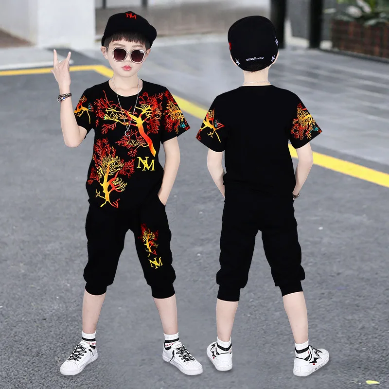2021 Kids Boutique 2pcs Boy Clothing Sets Short Sleeve Summer Kids Clothing Baby Clothes