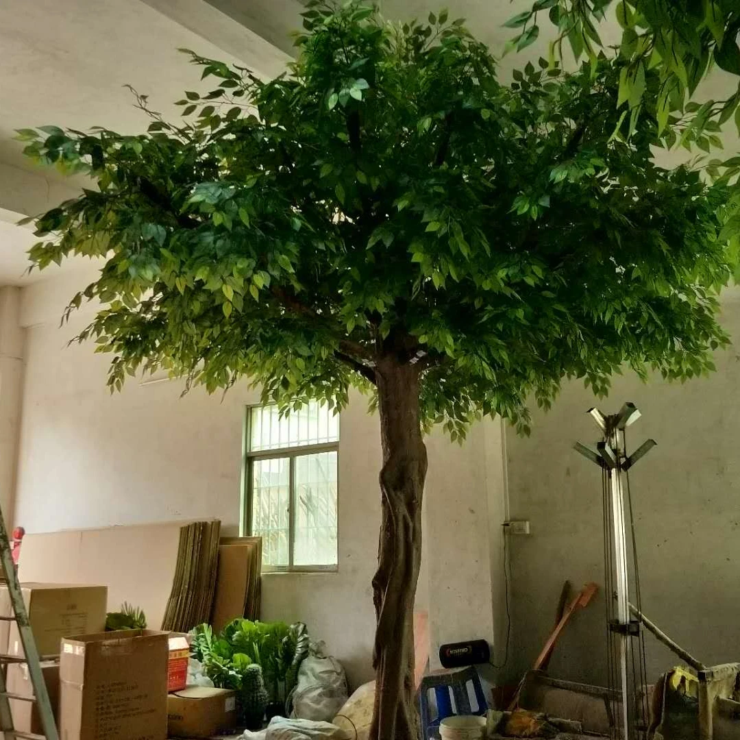 large outdoor artificial banyan ficus trees life size artificial oak tree branches and leaves