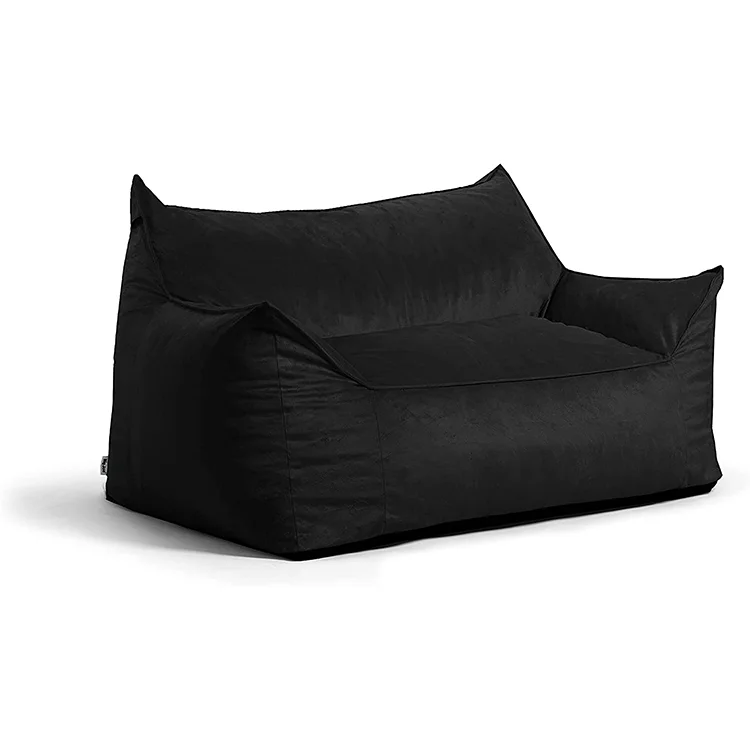 Гигантский пенопластовый мешок для дивана со съемным чехлом черный плюшевый односпальный диван отдыха обеденный стул