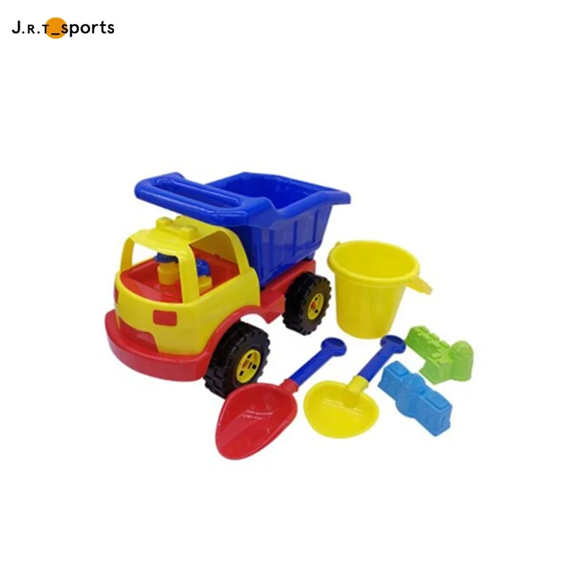 New Arrived Wholesale Outdoor Beach Sand Toys Car Bucket Shovel Molds with Mesh Bag For Beach Games