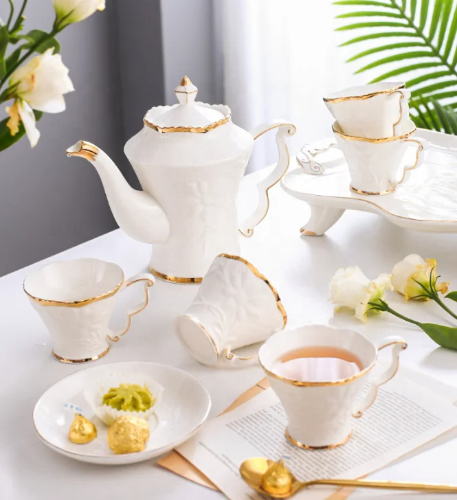 
European home coffee set suit ceramic coffee cup dish flower tea set 
