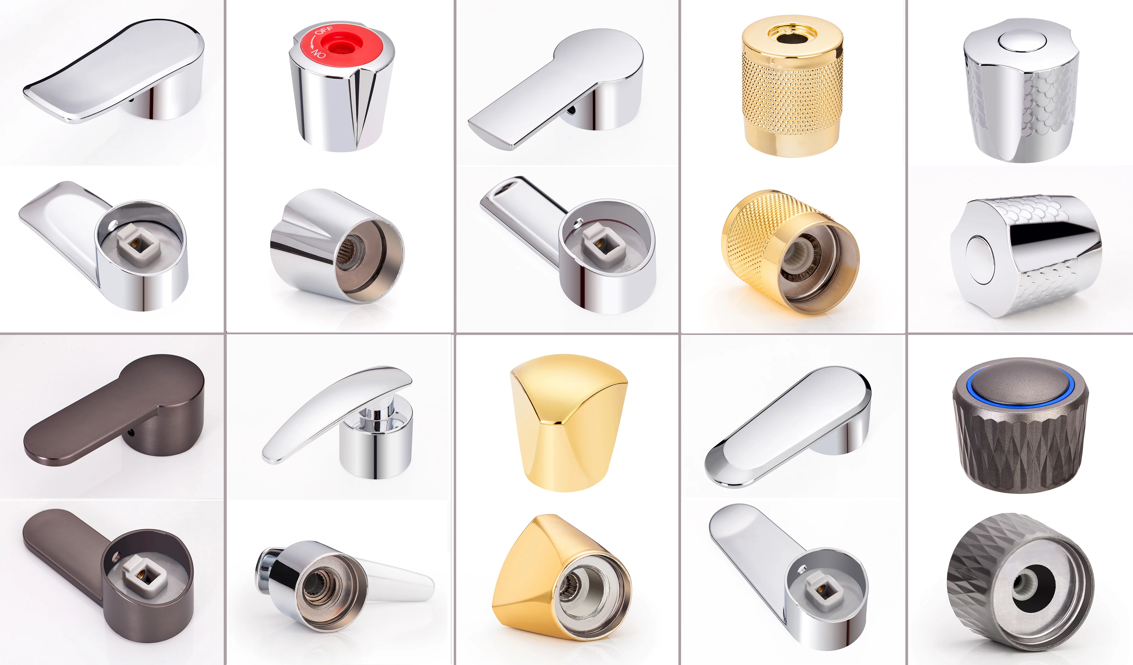 Electroplating ABS Plastic WIth Iron Faucet Handwheel Angle Valve Bathroom Accessories  New Material  Parts