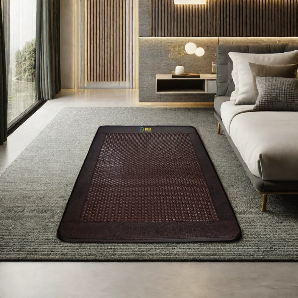 Electric Heated Jade Tourmaline Pad With Customized Logo Germanium Stone Infrared Heating Massage Mat
