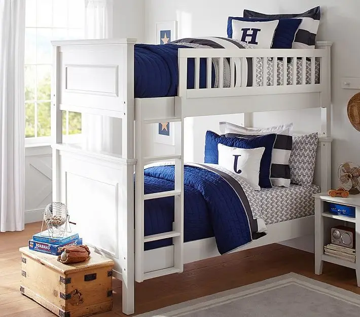 American Solid Wood Furniture Children's High and Low Bed Twin Small Apartment with Two Floors up and Down Bunk Bed Kids Bed