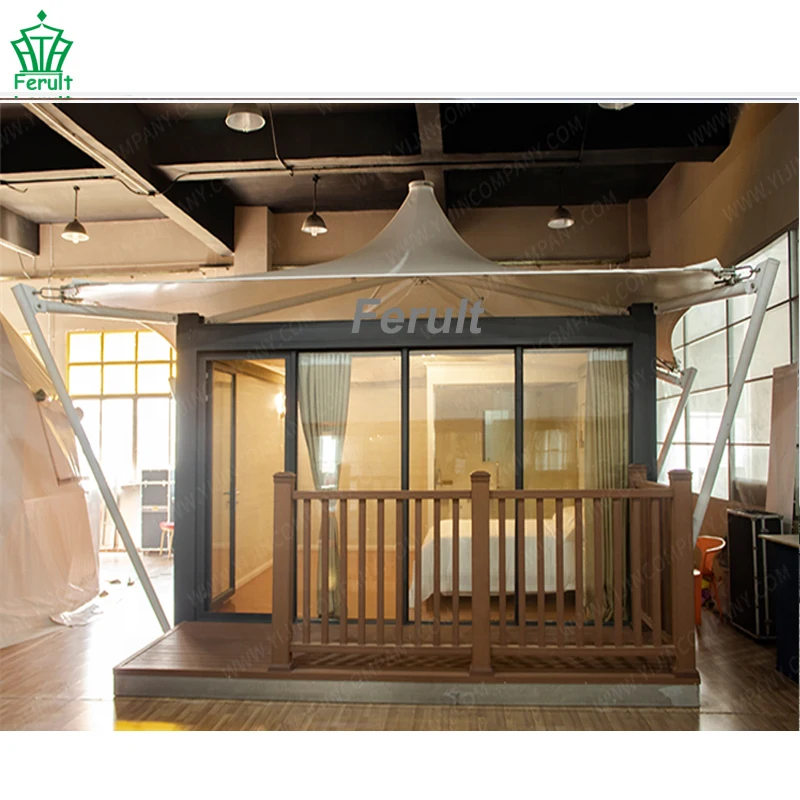 Low Price Beach Resort PVDF Tensile Fabric Structures Camping Tent Glamping Resort Hotel Tents