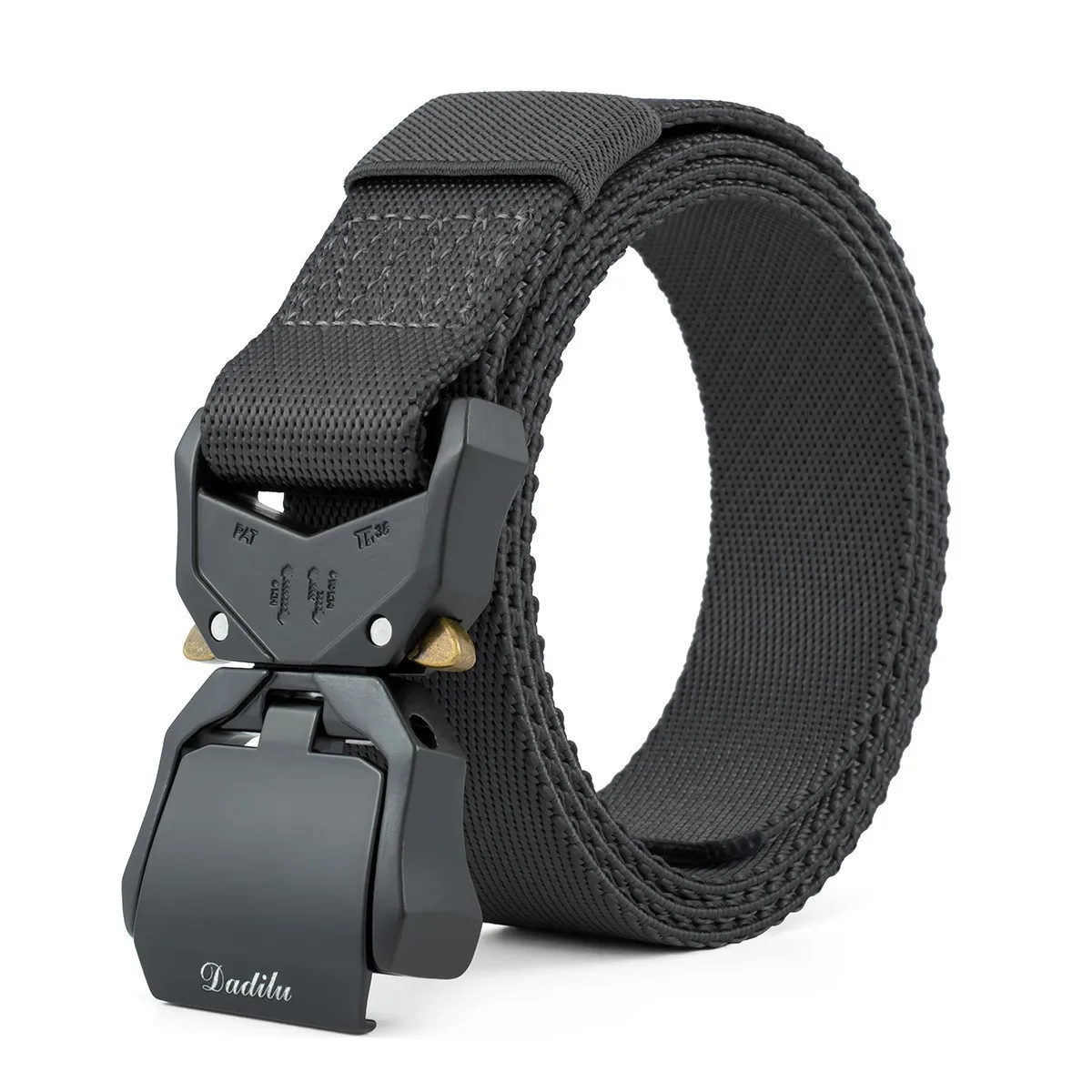 Outdoor Sports Cobra Magnetic Metal Buckle Weaving Belts  Woven Canvas Tactical Nylon Belt