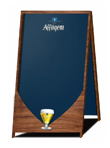 Free Standing 3mm Thick Aluminum MDF Hotel Sign Board Wooden Frame Decorative Advertising Notice Menu Chalkboard Display Boards