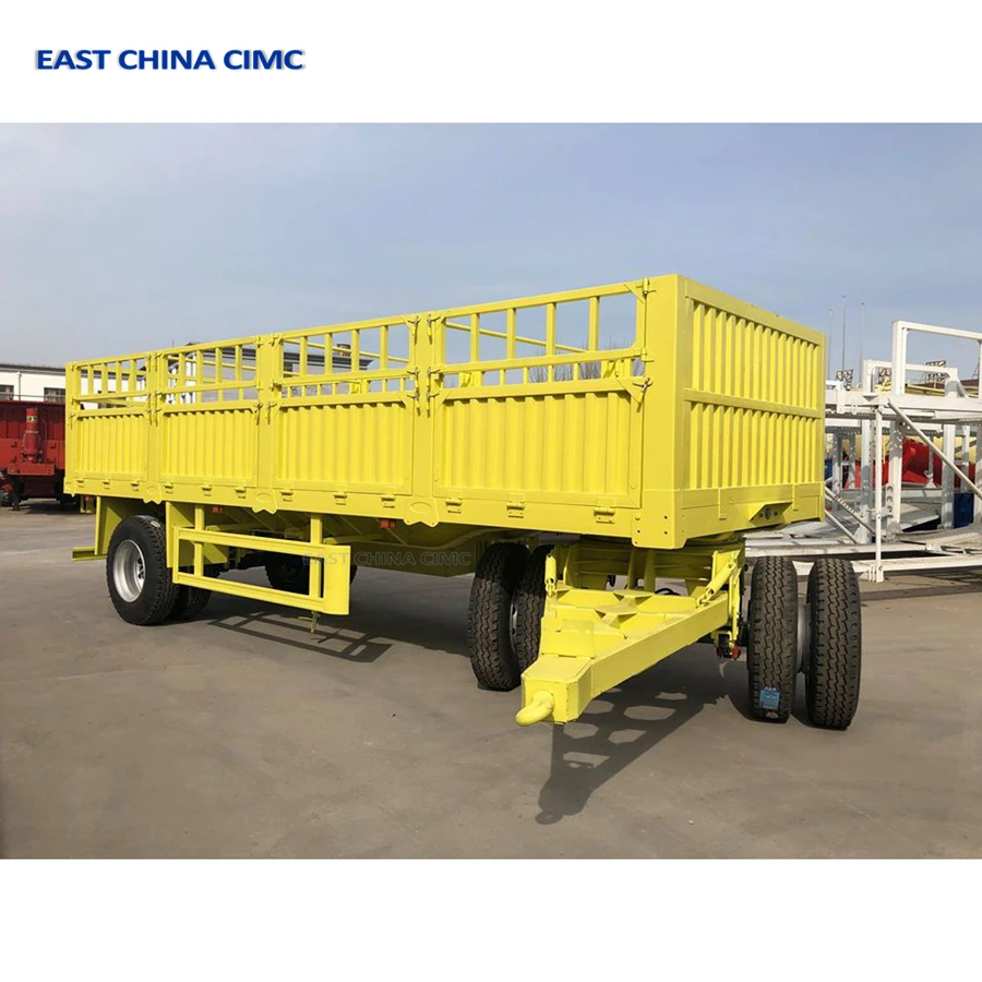Factory Price Farm Dolly Trailer 2 Axles Fence Draw bar Trailer For Sale