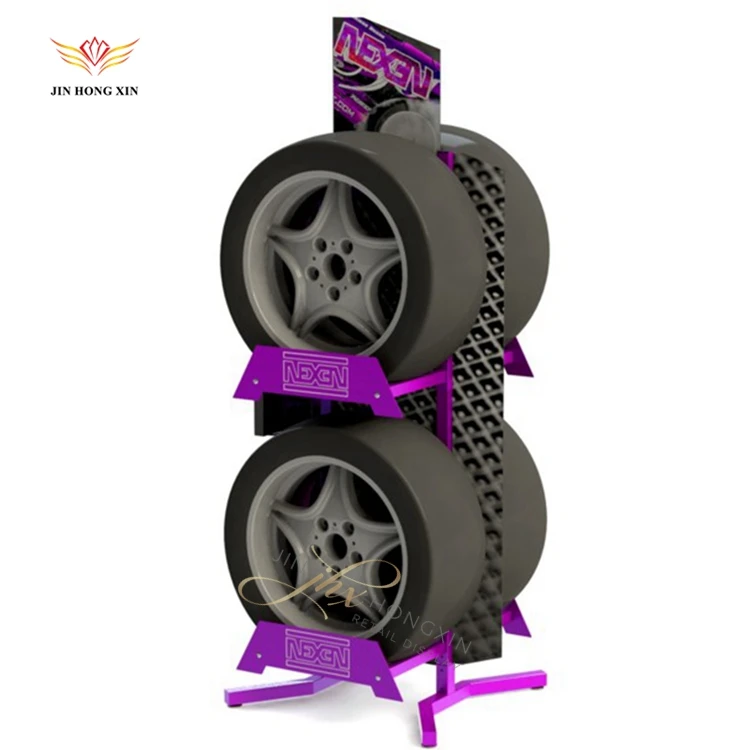 China manufacturer Goodyear metallic metal stand/ shop retail tyre display