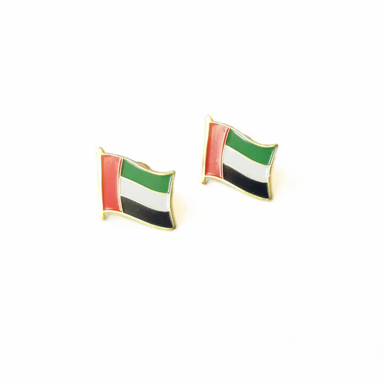 Custom Country Flags Printed Enamel Pin Metal Lapel Pins UAE Flag Pin For Clothes