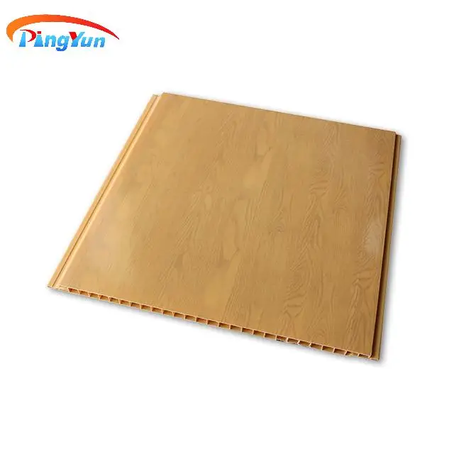 South America Pvc Ceiling Panel Plastic Modern Strip Waterproof Pvc Tile Wall Paper for Bathroom PVC Resin& Calcium Powder 5.95m