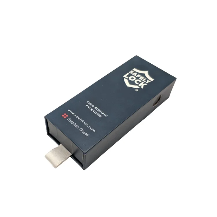 Plastic Free Custom Logo Slide Drawer 5 Packs King Size Cone Paper Tube CR Child Resistant Cones Packaging Box