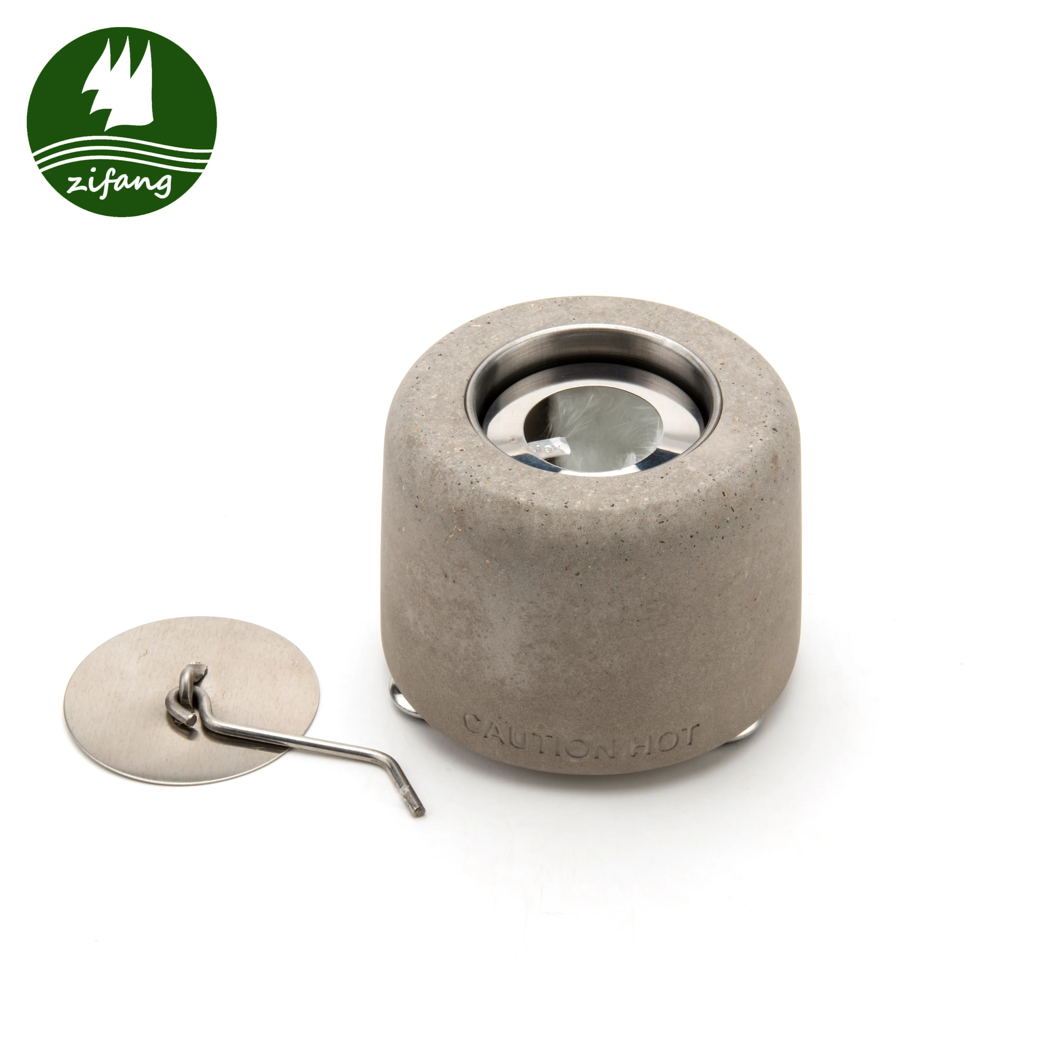 Manufacturer Outside Customized Concrete Bowl Mini Tabletop Portable Gel Bio Ethanol Rubbing Alcohol Fireplace Burner For Sale