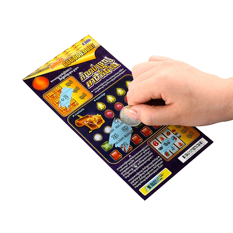 Factory price custom lottery ticket top quality business scratch card printing manufacturer Lottery Scratch Card