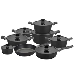 8 Pcs pots and pans aluminum kitchenware non stick cooking pots cookware set