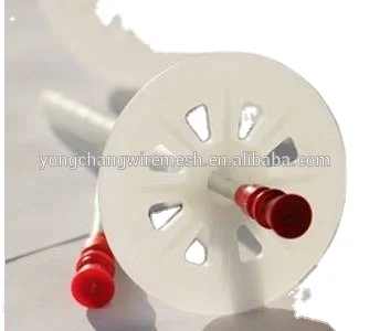 Insulation dowel with plastic cap insulation supporting pin with plastic red cap, insulation anchor