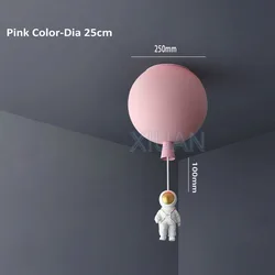 Creative Cartoon Kid Bedroom Colorful Bubble Ceiling Light with Astronaut Chandelier Lamp E27 Bulb
