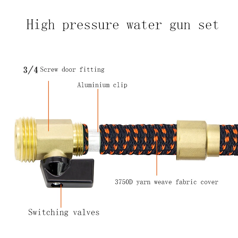 Factory Direct Retractable Garden Water Hose Car Washer Water Hose Pipe 10 Patterns Expandable Garden Hose Set