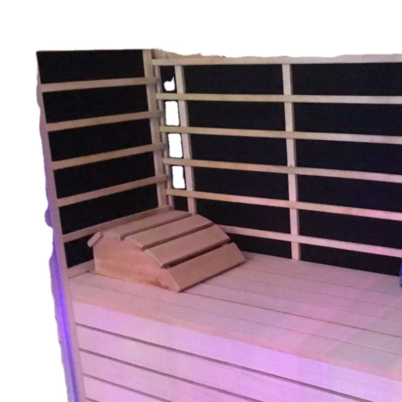 infrared heating panel for Wooden hemlock Cedar mini home sauna and dry steam sauna room for 2/4 person