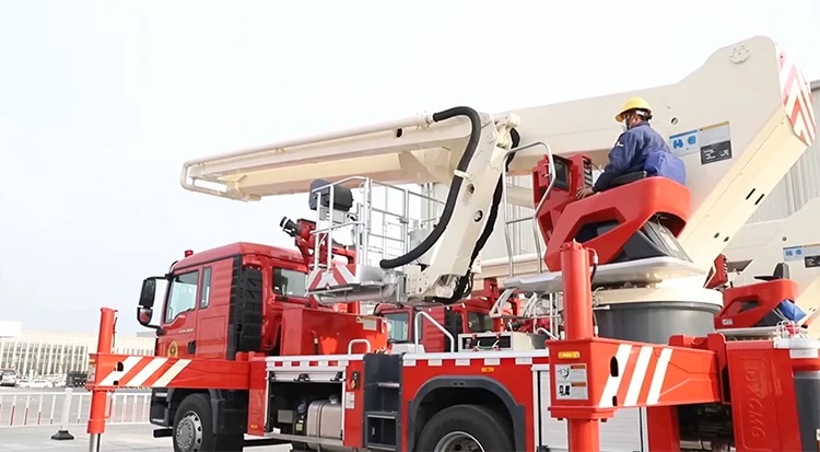 XCMG official DG32K2 32m 4x2 Привод маленькая гидравлическая лестница пожарная