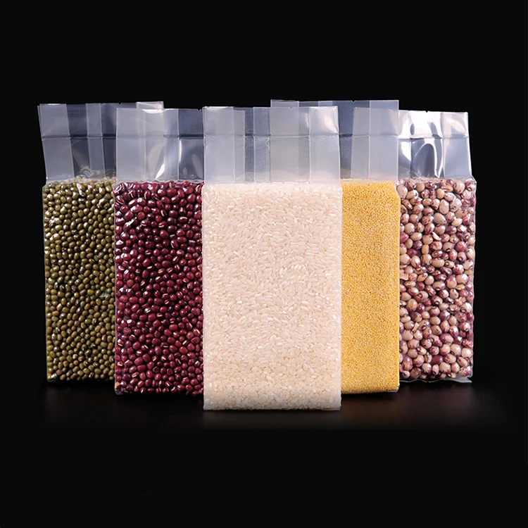 Прозрачный гибкий полиэтиленовый Вакуумный пакет/мешок для упаковки риса 1 кг