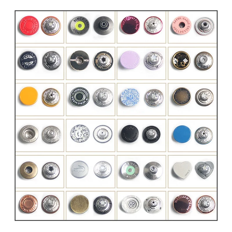 Button Brass Denim Jeans Tack Buttons Accessories Metal Button For Garment Jackets Denim Jeans Clothing Clothes