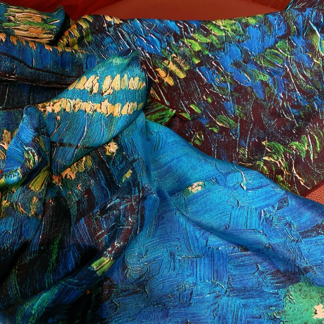 12 Mmi 110*110cm Twill Custom Digital Elegant And Advanced Printing Silk Printing Scarves